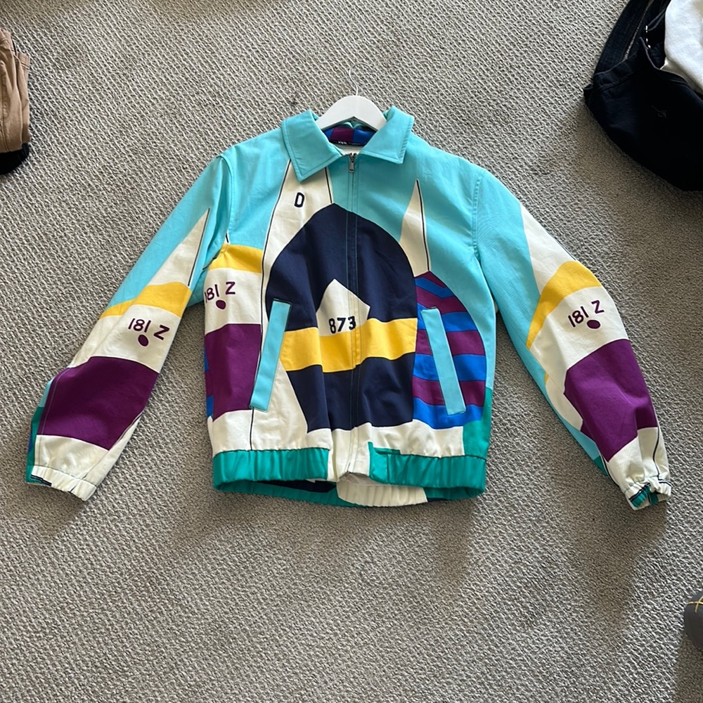 Zara retro zip up jacket size L